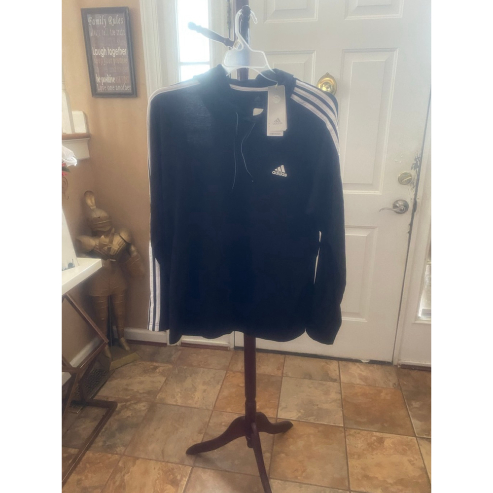 Woman’s Adidas Black XL prime green hooded jacket